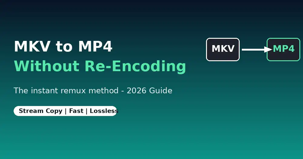 MKV to MP4 Without Re-Encoding: The Instant Remux Method (2026)