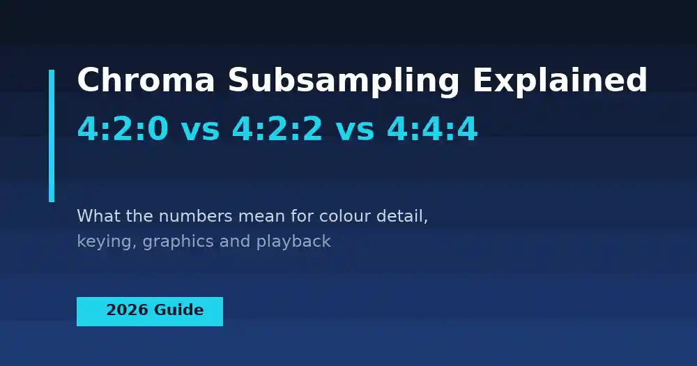 Chroma Subsampling Explained: 4:2:0 vs 4:2:2 vs 4:4:4 (2026)