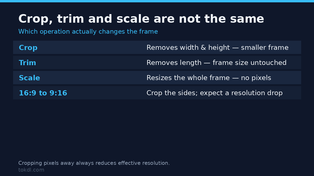 How to crop a video: crop versus trim versus scale compared