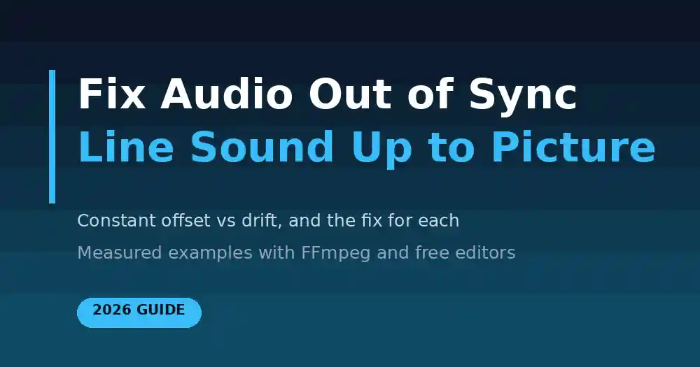 Fix Audio Out of Sync: Line Sound Up to Picture (2026 Guide)