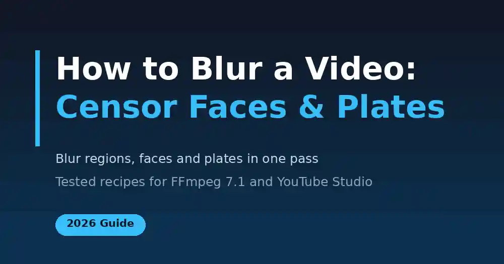 How to Blur a Video: Censor Faces, Plates and Logos (2026 Guide)