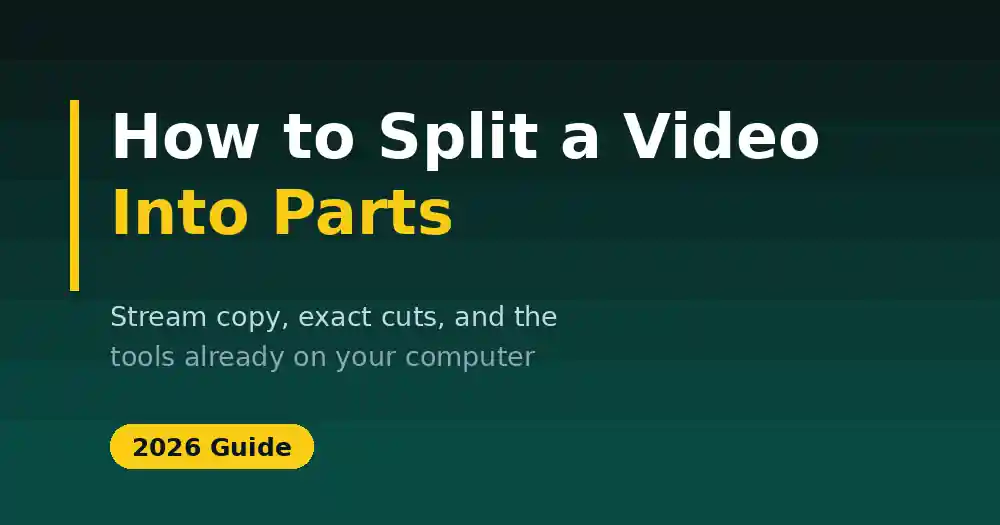 How to Split a Video Into Parts: Cut Long Files Cleanly (2026)