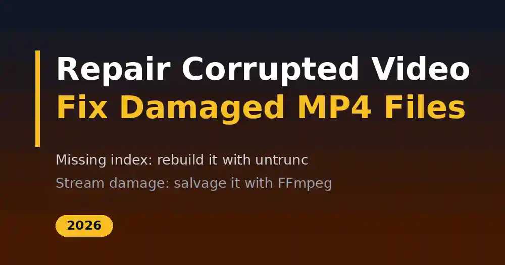 Repair Corrupted Video: Fix Damaged MP4 Files (2026)