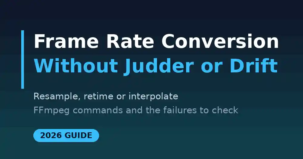 Frame Rate Conversion: Change FPS Without Judder or Drift (2026)