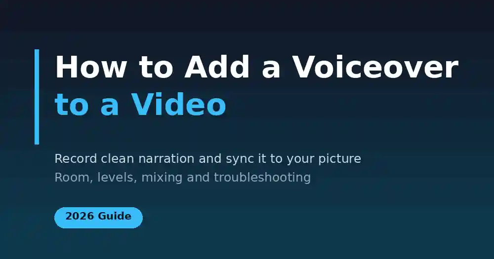 How to Add a Voiceover to a Video: Record Narration That Syncs (2026 Guide)