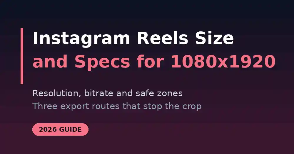 Instagram Reels Size and Specs: Resolution, Length and Safe Zones (2026)