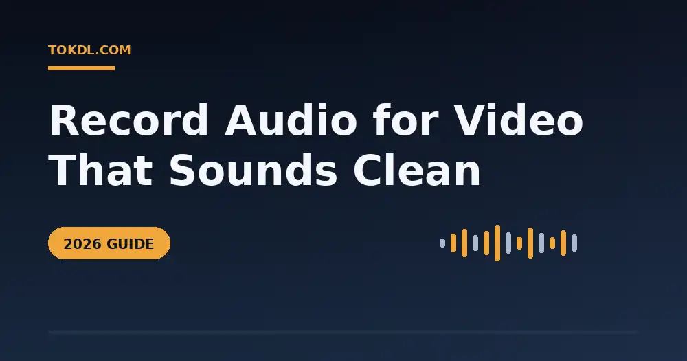 How to Record Audio for Video: Clean Sound in Any Room (2026)