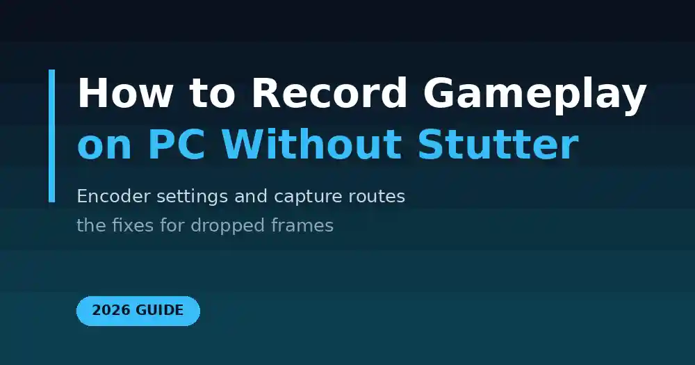 How to Record Gameplay on PC: Settings That Stop Dropped Frames (2026)