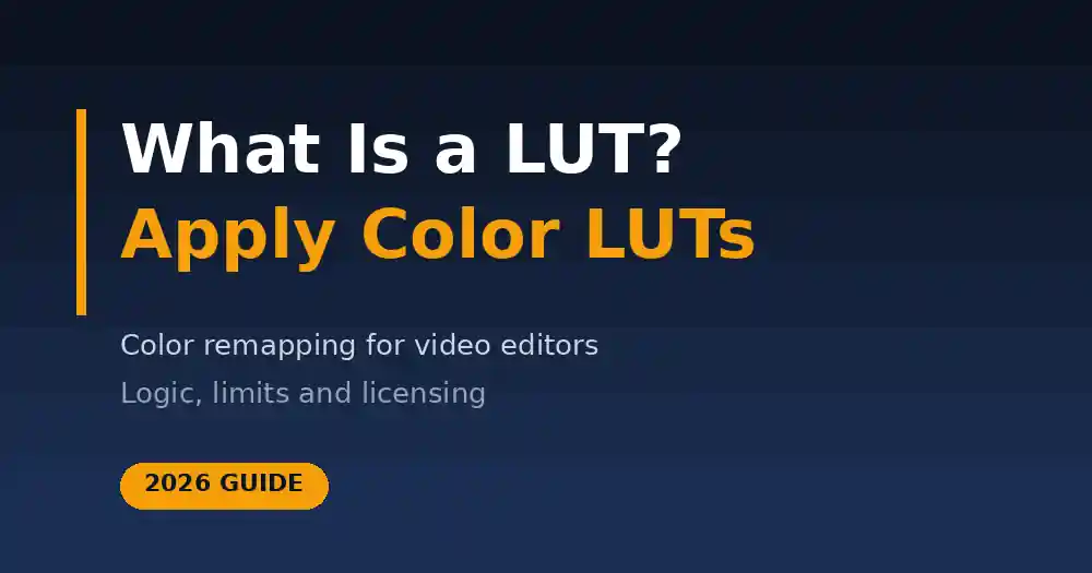 What Is a LUT? How to Apply Color LUTs to Video (2026 Guide)